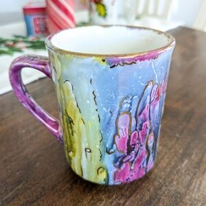 REGO Colorful‎ And Gold Swirl Mug Coffee Tea Unique